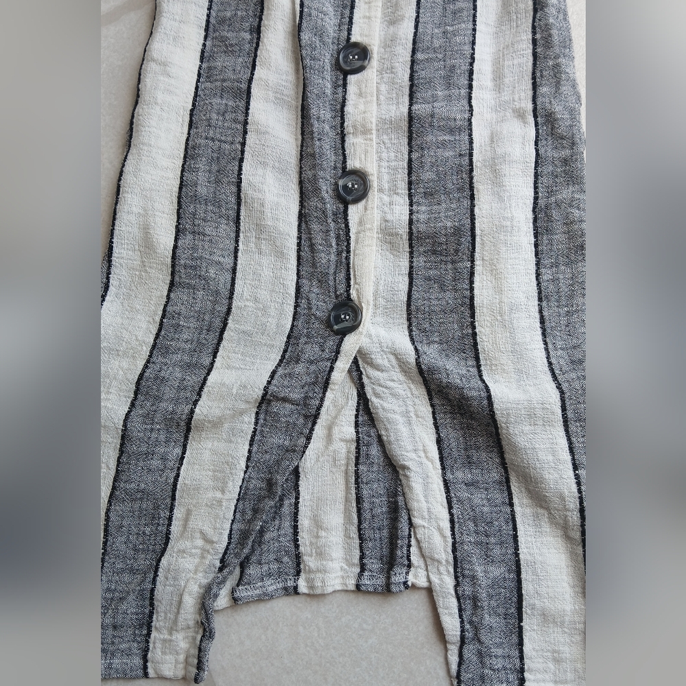 Urban Romantics Cotton/linen Striped Dress Jumper S - Picture 3 of 5